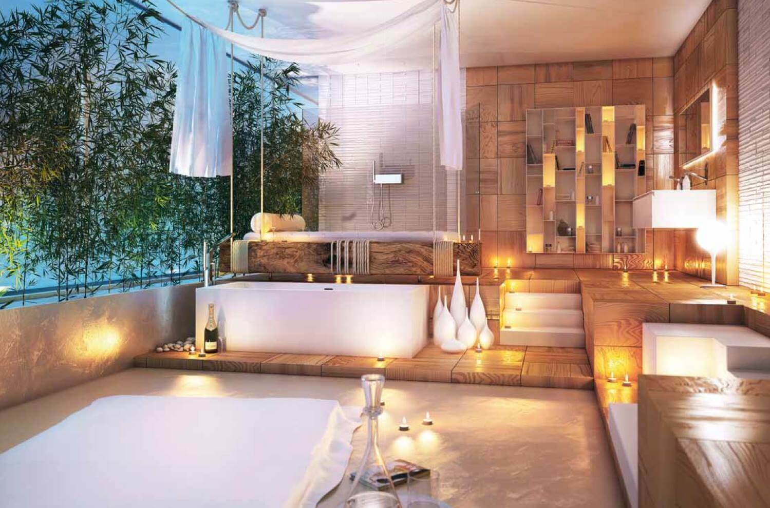 Mediterranes Spa Design mit sinnlicher Beleuchtung