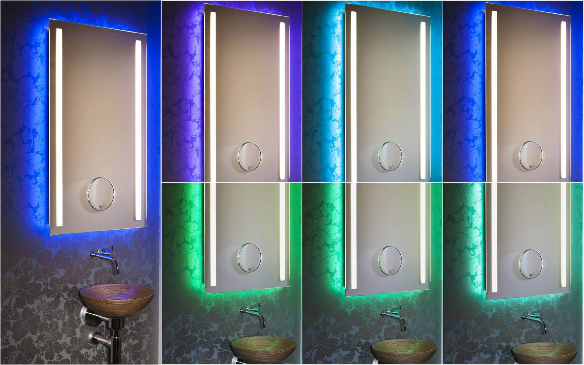 Inmitten der innovativen Einrichtungskonzepte für die gehobene Innenarchitektur sind Lichtspiegel mit farblichem Wechsel das revolutionäre Highlight. In einer einzigartigen Kombination aus technischem Raffinesse, Funktionalität und anspruchsvollem Design definiert Torsten Müller das Thema Lichtdesign-Spiegel neu. Der Schöner Wohnen Profi weiß, Licht und Farbe tragen wesentlich dazu bei, das Raumgefühl angenehm zu beeinflussen. In formaler Reduziertheit fokussiert der farbliche Lichtspiegel den Blick auf sich. Auffällig ist das intelligente indirekte Beleuchtungskonzept, das stets für die individuelle Lebensfreude justierbar und bedienbar ist. Hochwertig und äußerst funktional ist auch die geeignete Bedienbarkeit für jede Generation von IPhone- und IPad-Geräten per IPhone App und durch die Einbindung in die Smart Home Technik somit auch der fortschreitenden Digitalisierung im Badezimmer angepasst. Individualität pur in unterschiedlichen Spiegel-Formaten, Beleuchtungsarten oder mit integriertem Kosmetikspiegel (mit 5- facher Vergrößerung ein perfekter Assistent bei der Rasur oder beim Schminken) sind realisierbar inkl. optimaler Gesichtsausleuchtung. Die LED-Lichtkomposition ist langlebig, der Stromverbrauch minimal. Der Lichtfarbenspiegel by Torsten Müller ist erhältlich in den vielfältigsten Größen und somit passend im Bad, Spa und Raumdesign und natürlich auch im Gäste WC einzusetzen.