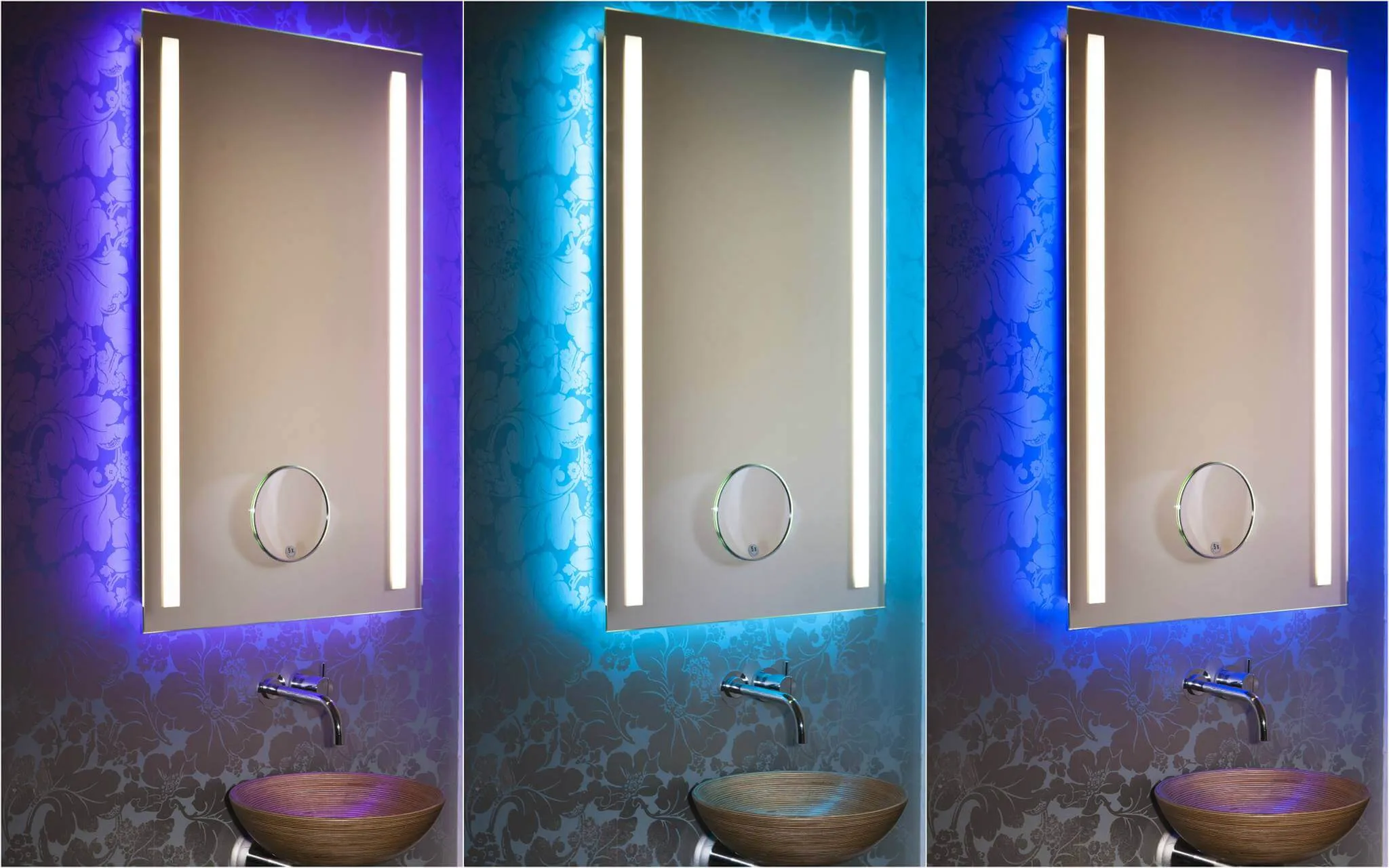 Inmitten der innovativen Einrichtungskonzepte für die gehobene Innenarchitektur sind Lichtspiegel mit farblichem Wechsel das revolutionäre Highlight. In einer einzigartigen Kombination aus technischem Raffinesse, Funktionalität und anspruchsvollem Design definiert Torsten Müller das Thema Lichtdesign-Spiegel neu. Der Schöner Wohnen Profi weiß, Licht und Farbe tragen wesentlich dazu bei, das Raumgefühl angenehm zu beeinflussen. In formaler Reduziertheit fokussiert der farbliche Lichtspiegel den Blick auf sich. Auffällig ist das intelligente indirekte Beleuchtungskonzept, das stets für die individuelle Lebensfreude justierbar und bedienbar ist. Hochwertig und äußerst funktional ist auch die geeignete Bedienbarkeit für jede Generation von IPhone- und IPad-Geräten per IPhone App und durch die Einbindung in die Smart Home Technik somit auch der fortschreitenden Digitalisierung im Badezimmer angepasst. Individualität pur in unterschiedlichen Spiegel-Formaten, Beleuchtungsarten oder mit integriertem Kosmetikspiegel (mit 5- facher Vergrößerung ein perfekter Assistent bei der Rasur oder beim Schminken) sind realisierbar inkl. optimaler Gesichtsausleuchtung. Die LED-Lichtkomposition ist langlebig, der Stromverbrauch minimal. Der Lichtfarbenspiegel by Torsten Müller ist erhältlich in den vielfältigsten Größen und somit passend im Bad, Spa und Raumdesign und natürlich auch im Gäste WC einzusetzen. 