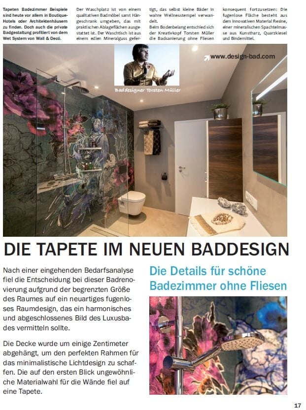 DIE TAPETE IM NEUEN BADDESIGN