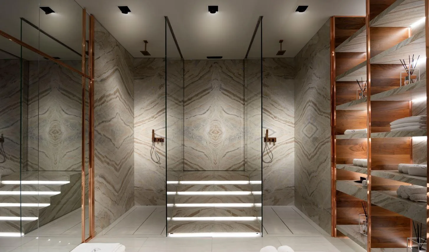 Antolini Natursteine in Bad und Spa Design Salone del Bagno