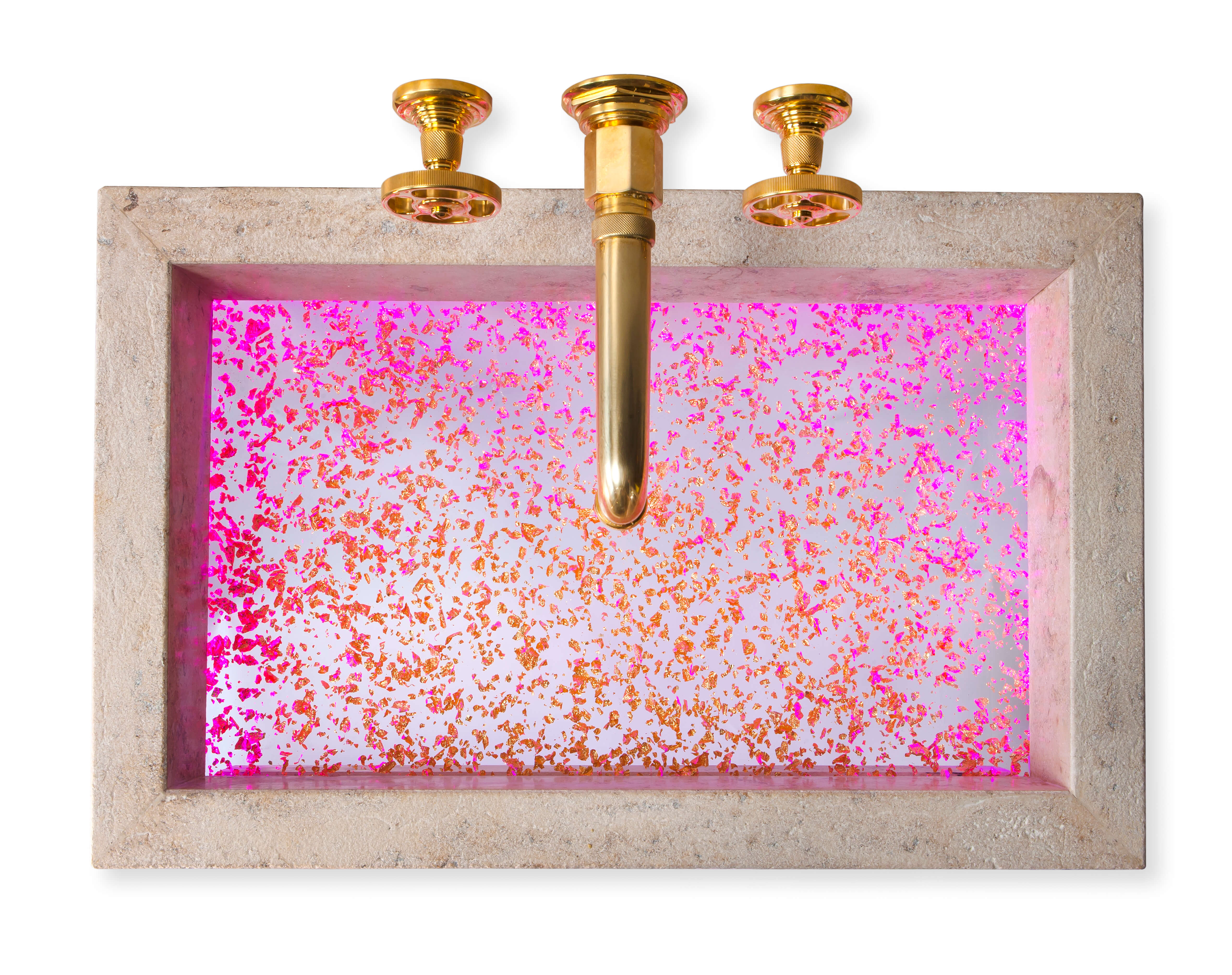 JUBASSIN ist ein neues Design-Badobjekt; ein edles, mit effektvollen Acryl-Elementen kombiniertes Waschbecken aus Naturstein. Durch die kreative Verbindung traditioneller und innovativer Materialien entsteht eine bislang nicht gekannte Optik für den gehobenen Bad- und Spa-Bereich. Eine perfekt integrierte Acryl-Einlage des Waschbeckens samt RGB-Lichtdesign macht JUBASSIN zum eindrucksvollen Blickfang. Ein weiterer Überraschungseffekt: der unsichtbare Abfluss. Überaus bedeutend für das Design ist, dass grundsätzlich jedes Detail frei individualisierbar ist. Dies beginnt bei den Maßen, der verwendeten Steinart mitsamt der Oberflächenveredelung und geht weiter über die Farbgebung des Acryls bis zur optionalen LED-Beleuchtung in RGB-Farben. Das Design-Waschbecken wurde für JUMA - Stein Erlebnis Bayern in Zusammenarbeit mit Helmdesign by Ihr Schreinermeister GmbH Design by Torsten Müller und Horst Zerres entwickelt und ist gedacht für den gehobenen Bad- und Spa-Bereich