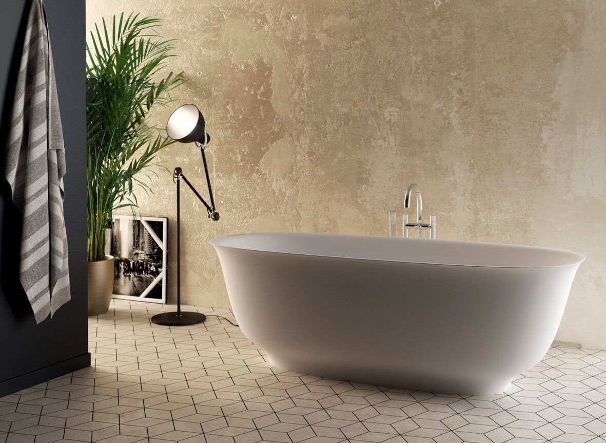 Weiße Luxus Badewanne in zeitlosem Design