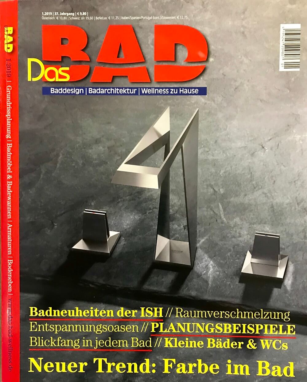 dasBad Magazin Badarchitektur Baddesign wall&deco Tapete Design by Torsten Müller 2019 Das Magazin "Das Bad" ist ab sofort wieder erhältlich zum Thema: "Badneuheiten" Design by Torsten Müller ist mal wieder mit dabei. Zu finden ab Seite 158 auf insgesamt 6 Seiten. Titel: Lichtbadinszenierung - Schlauchbad mit individueller Badplanung. Wall&decò Domovari Regia Ulrich Holz GMBH - Casa d' Arte WohnDesign Borsch Ulrich Dohle Fotografie Ofengestalter
