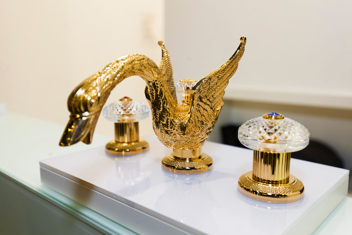 LUXUS Designer Armatur Schwan Gold Design "Luxury"