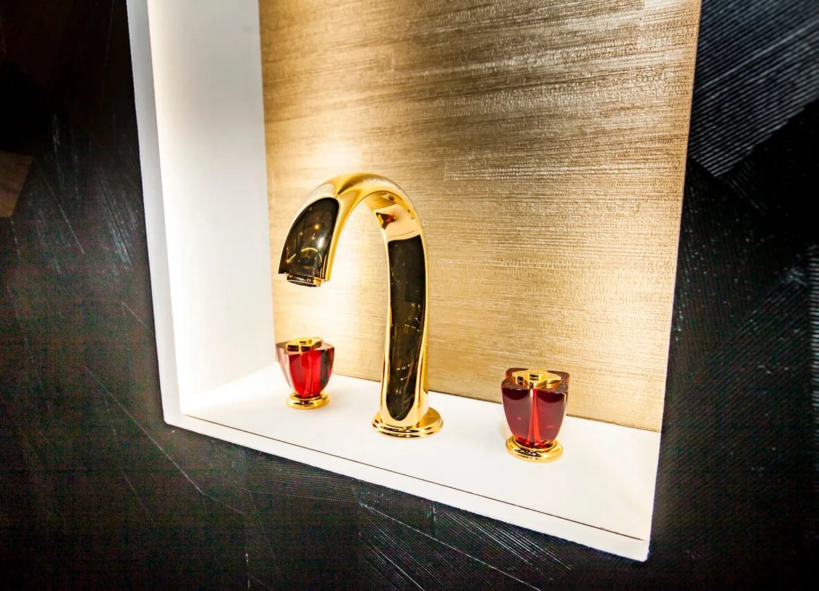 THG Paris Pétale de Cristal Dreilocharmatur – Gold und roter Kristall exklusiv bei Torsten Mülle