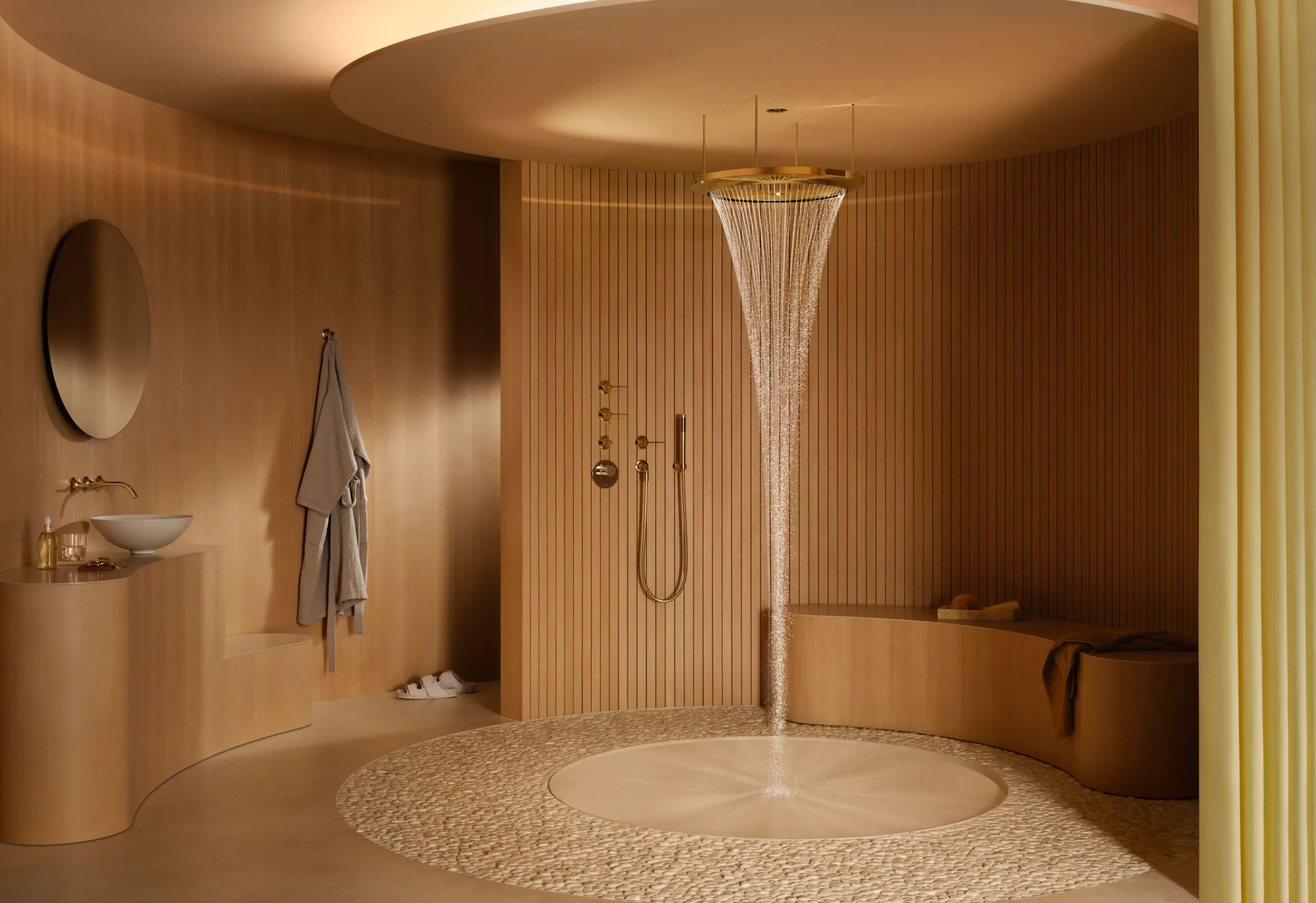 Aquahalo Regenpaneel mit 360-Grad-Wasserfluss