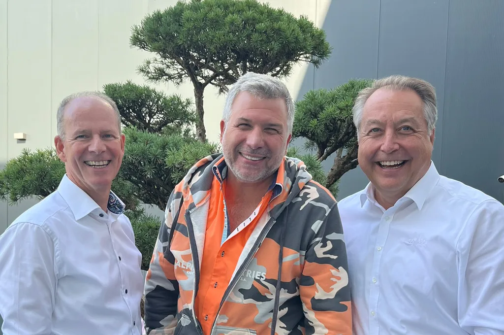 Dietmar Rogg, Torsten Müller und Markus Weber bei der Podcast-Aufnahme in Mailand