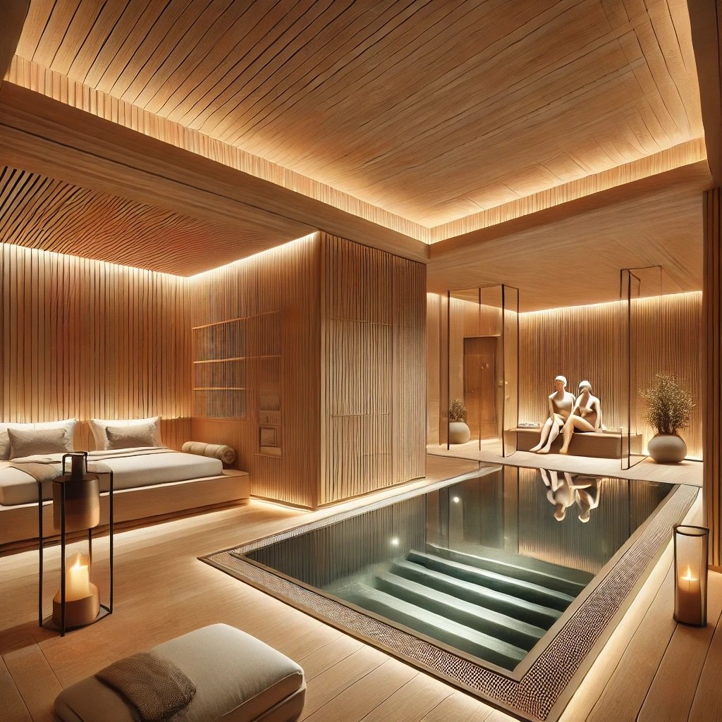 Exklusiver Spa-Bereich mit moderner Bio-Sauna und hochwertigen Wellness-Elementen