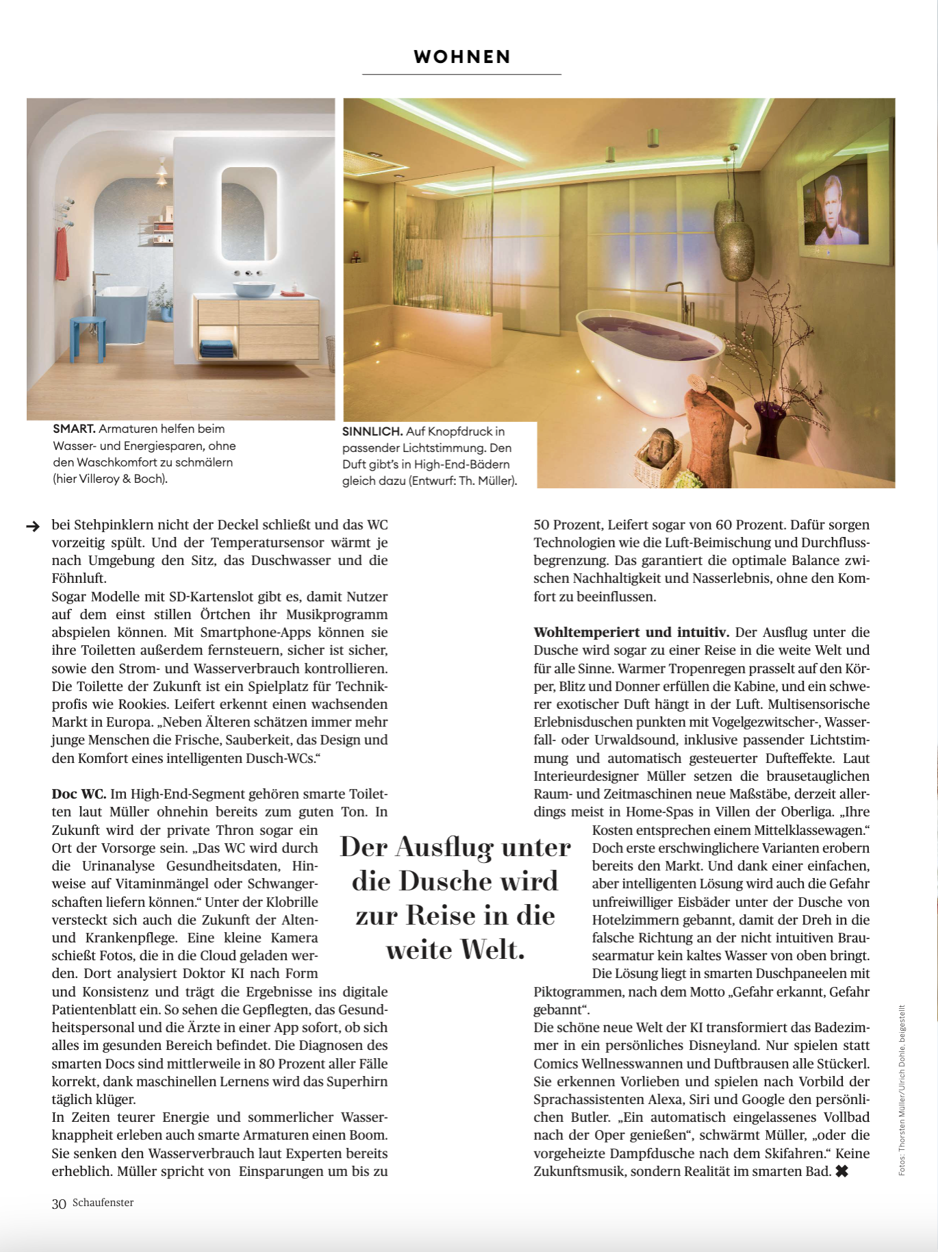 Torsten Müller im Schaufenster: Luxus-Baddesign 2024 Multisensorische Badezimmer – Designer Torsten Müller im Fokus