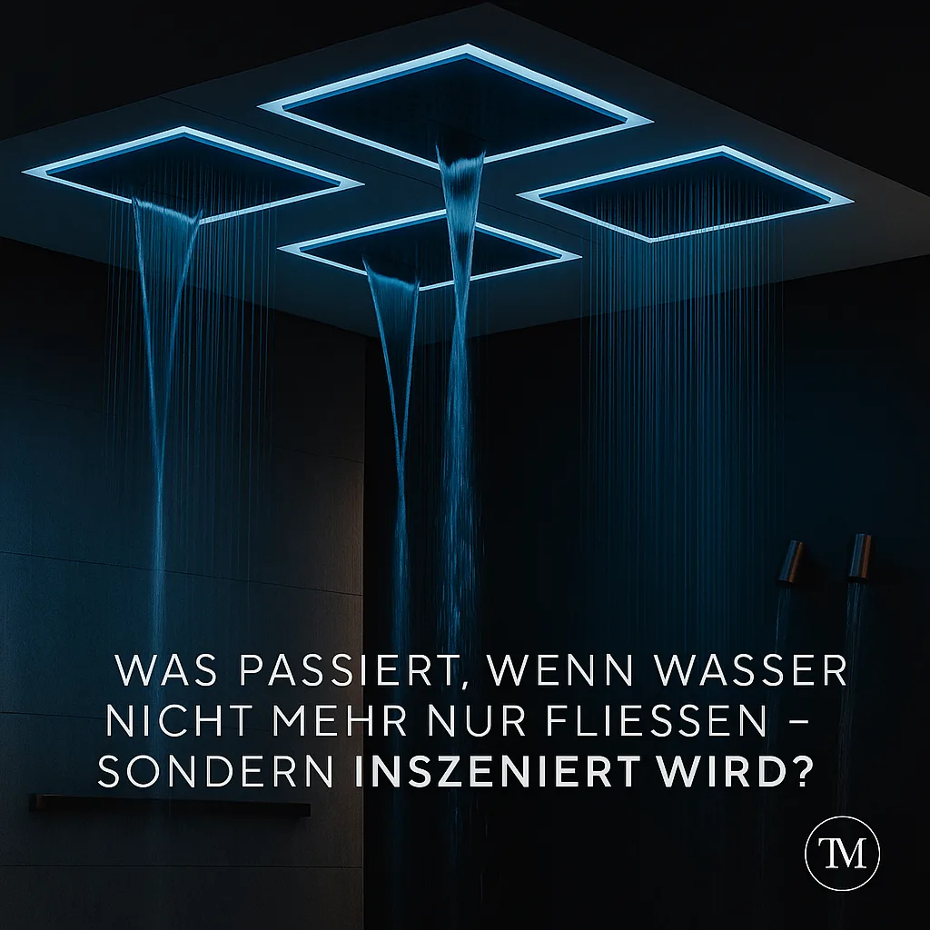 Lichtplanung im Private Spa mit Wasserinszenierung Wasserinszenierung und Lichtplanung in einer Erlebnisdusche im Private Spa