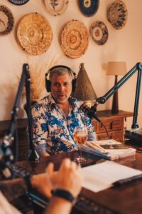 Torsten Müller im Podcast-Gespräch auf der Finca – Teil der baqua Convention 2025 in Palma de Mallorca.