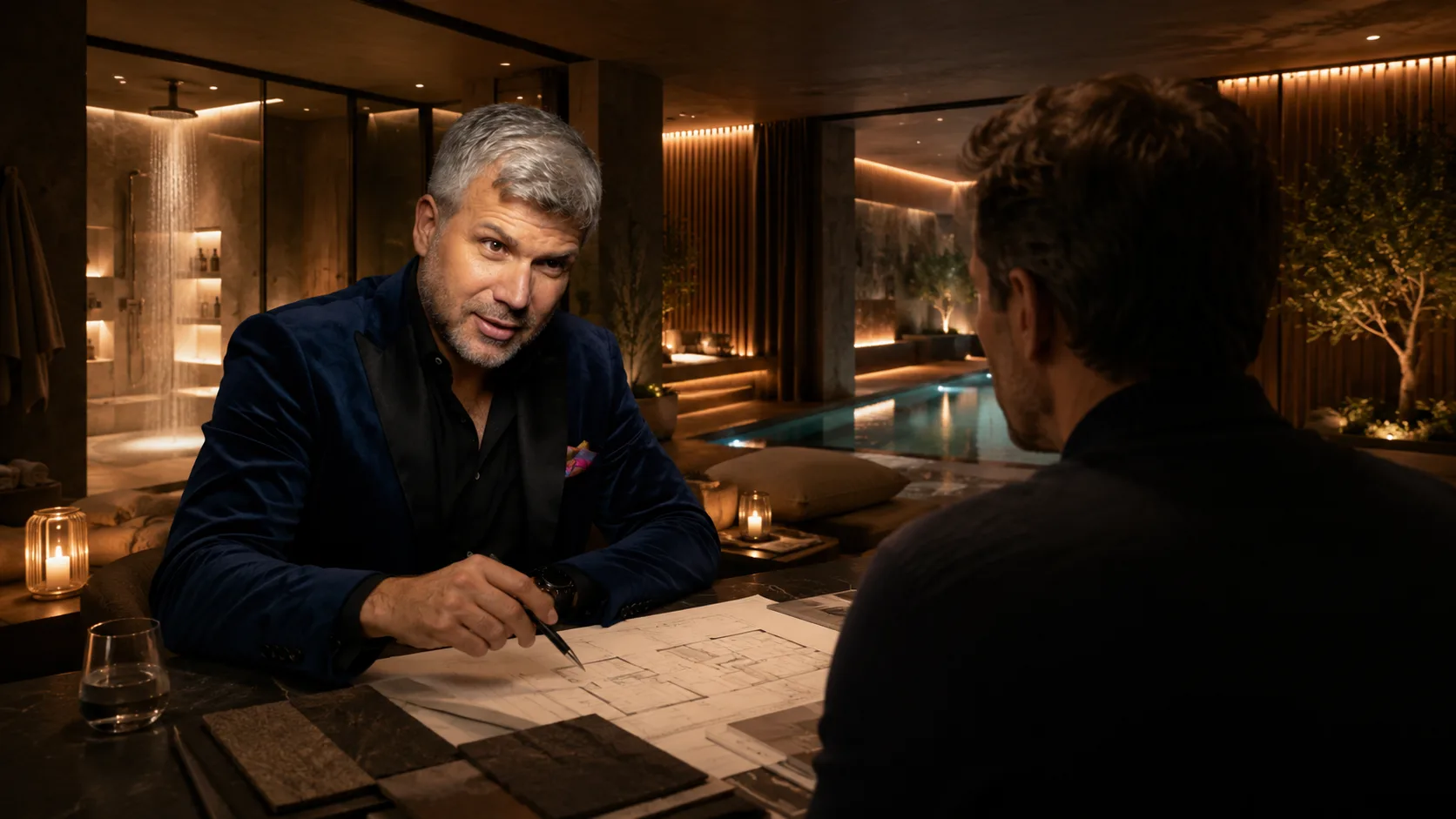 Torsten Müller bei der Planung individueller Private Spa und Erlebnisduschen