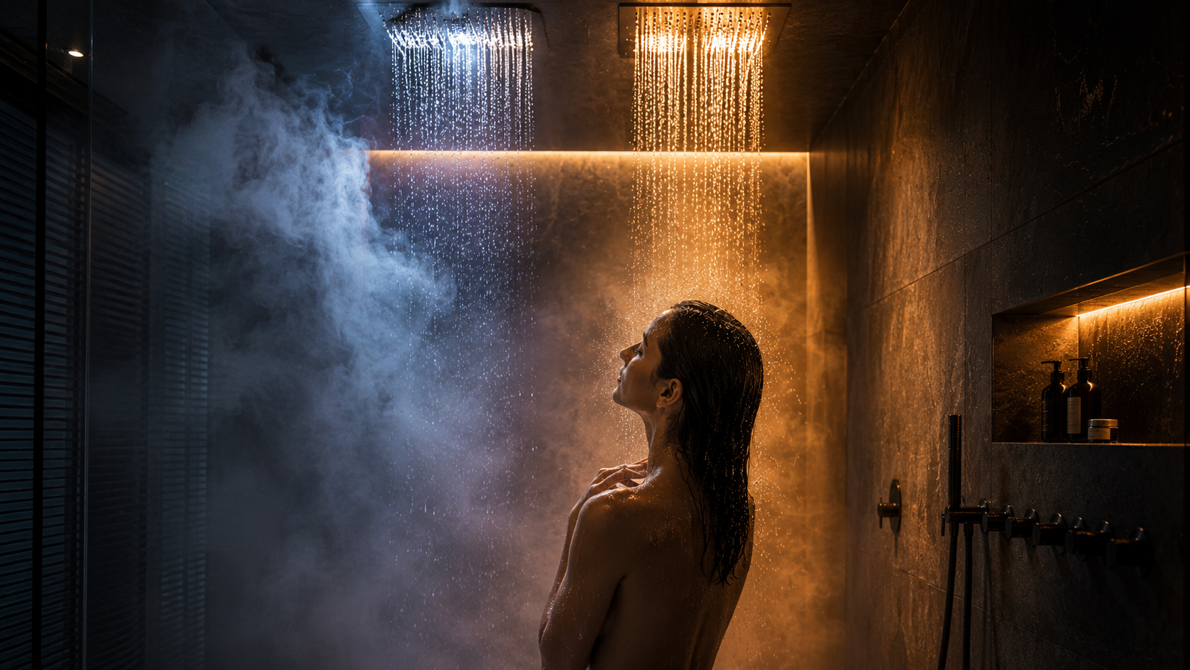 Wechseldusche und Temperaturwechsel als Ritual im Private Spa