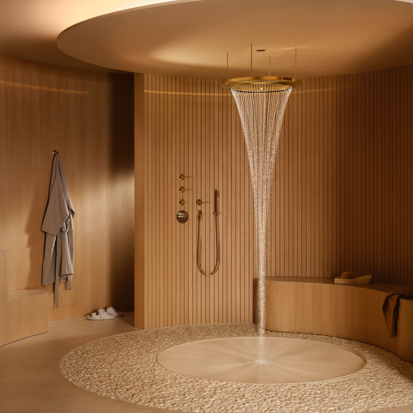 Aquahalo Regenpaneel mit 360-Grad-Wasserfluss