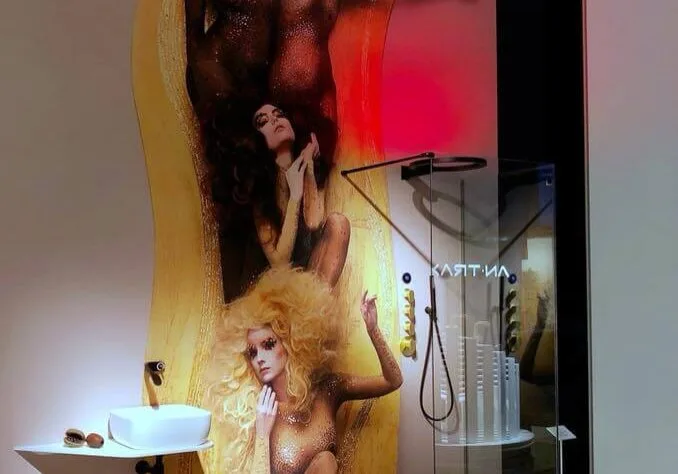 Bronze Gold Graff Armaturen GRAFF setzt in Mailand auf Kunst Hersteller luxuriöser Armaturen luxuriös glatte Oberfläche Messe Salone del Bagno 2018 Roségold Salone del Bagno 2018 Wannen Waschbecken