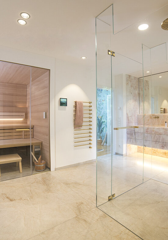 Blick in die Klafs Sauna