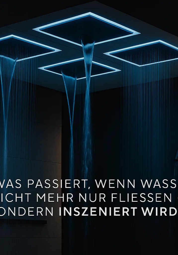 Deckenduschsystem mit LED-Rahmung – multisensorisches Spa-Design by Torsten Müller